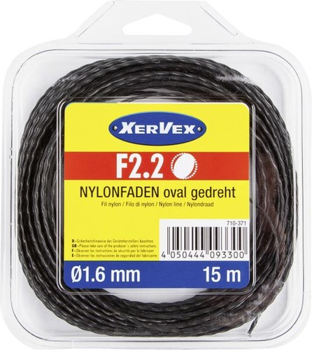 Nylonfaden oval 6 mm - nylonfaden, 15