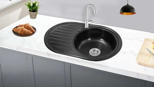 77x50x18 spülbecken schwarz - 77x50x18,